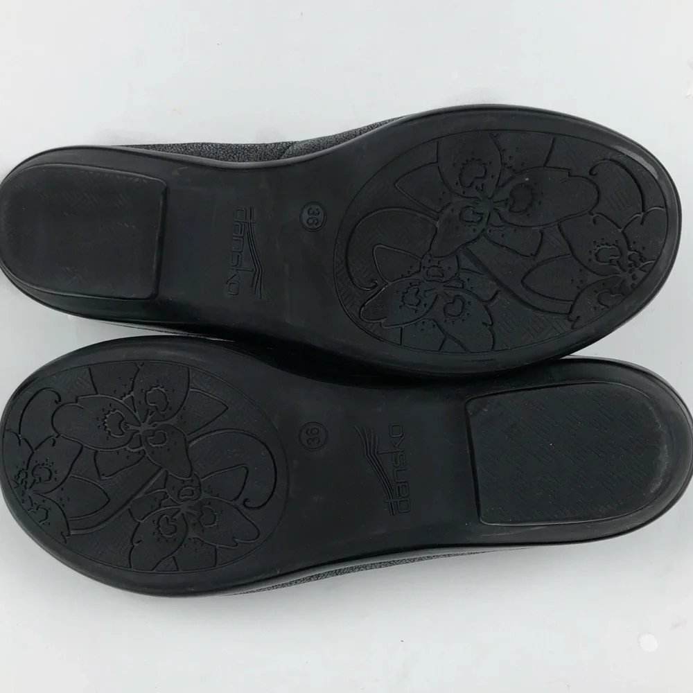 Dansko Womens Slip On Black Leather Loafer 36 (6)
